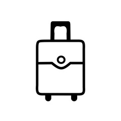 travel suitcase icon flat design