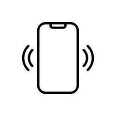 Mobile phone simple icon vector. Flat design