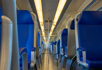 interior of a train of public transport in the Netherlands