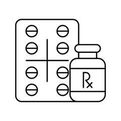 health medicine tablet and bottle icon