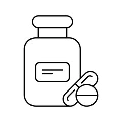 health medicine tablet and bottle icon