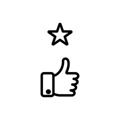 Rate of service, star simple icon vector. Flat design