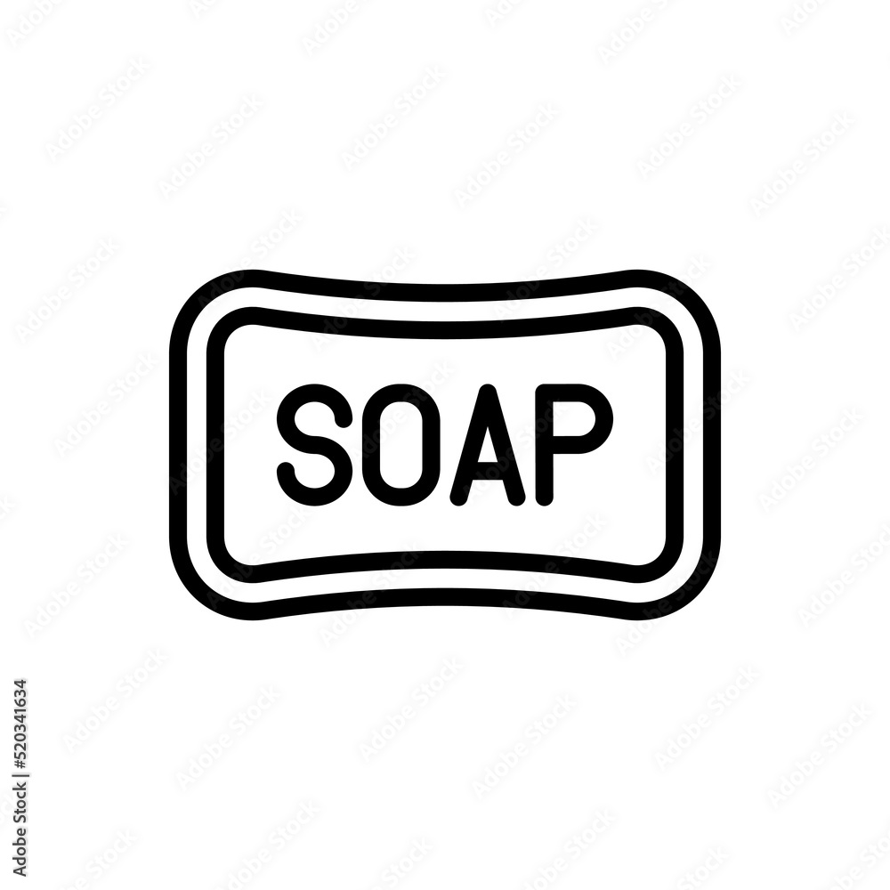 Poster soap simple icon vector. flat design