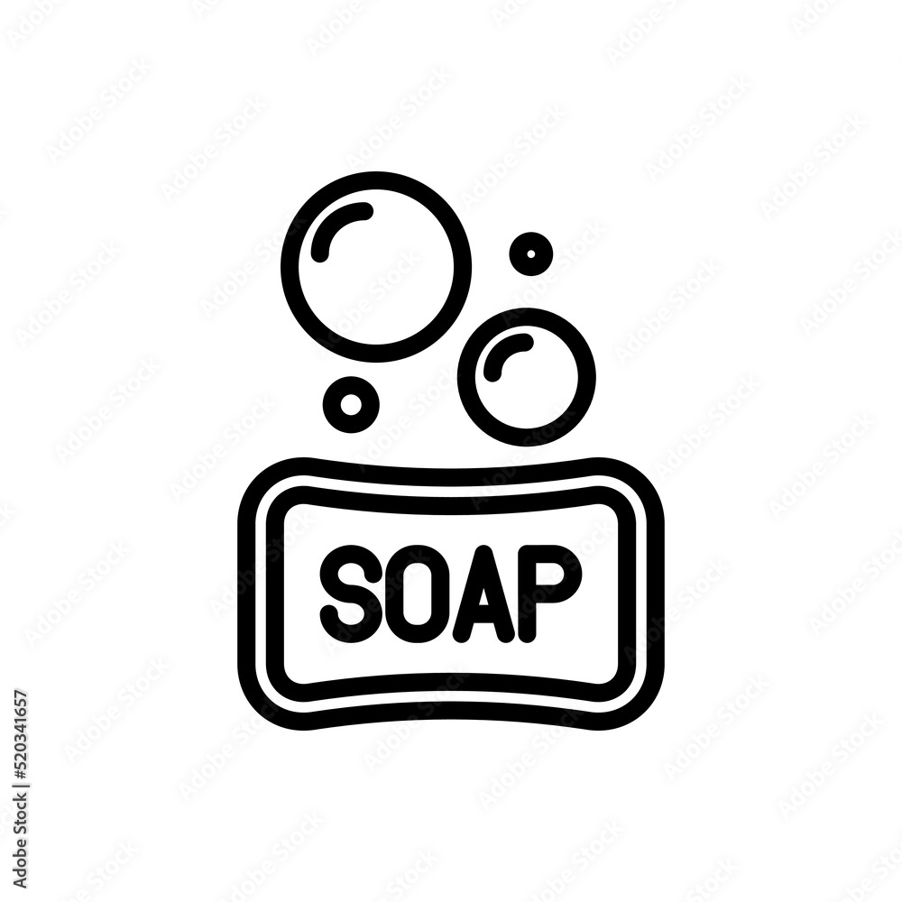 Poster soap with bubbles simple icon vector. flat design