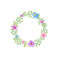 Flower Wreath Watercolor