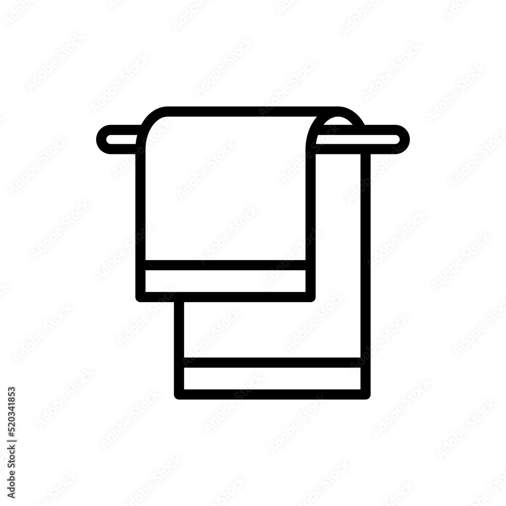 Poster towel simple icon vector. flat design