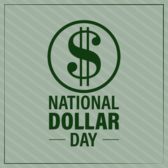 Obraz premium August 8 National Dollar Day. Background, poster, card, banner vector illustration