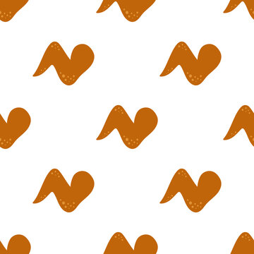 vector seamless pattern with fried chicken wing
