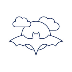 Halloween evil bat night icon