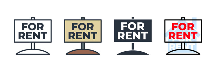 house for rent sign icon logo vector illustration. for rent symbol template for graphic and web design collection