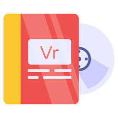 Conceptual design icon of VR disc