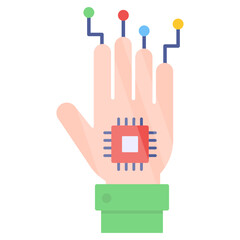 An Icon design icon vr glove, modern technology vector