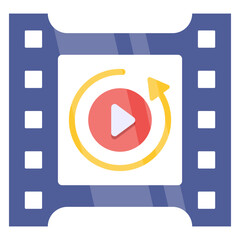 Perfect design icon of VR video isolated on white background