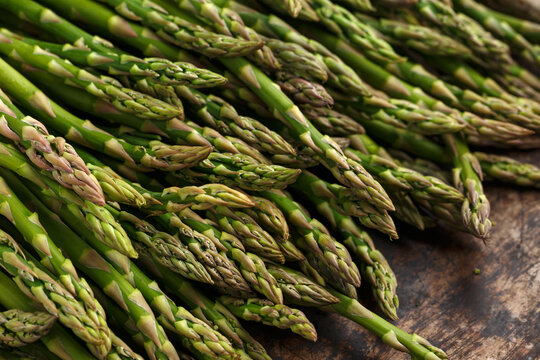 Fresh raw green asparagus. Healthy, tasty food