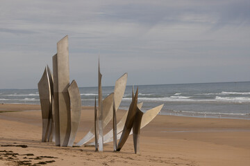 Omaha Beach in Normandy, one of the most important places of the second world war - obrazy, fototapety, plakaty