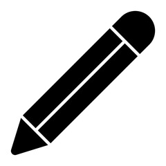 Glyph design icon of pencil