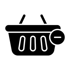 Bucket with minus sign denoting concept of add to basket