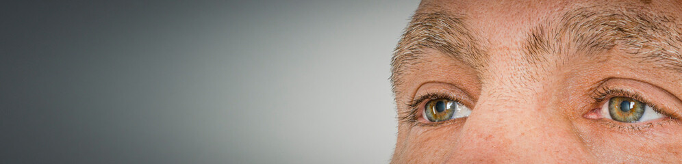  closeup of  old mans eyes