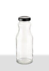 a small glass juice bottle