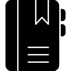 Filled design icon of book