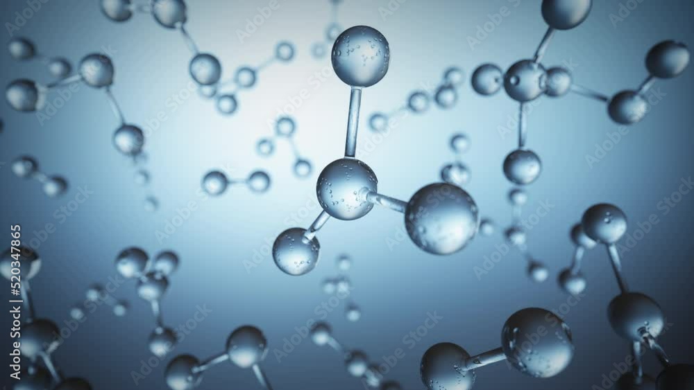 Canvas Prints molecular structure, science or medical loop animation.
