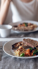 Close-up shot of food