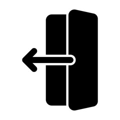 Glyph design icon of door