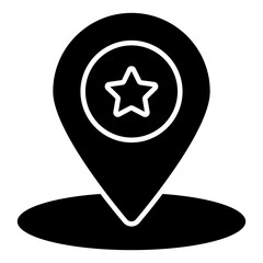 Editable design icon of favorite location