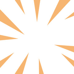 vector illustration of irregular orange centered sharp line template.