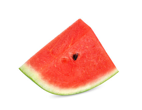 Watermelon slices isolated on a white background.