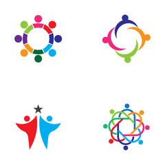 Community, network and social icon design template