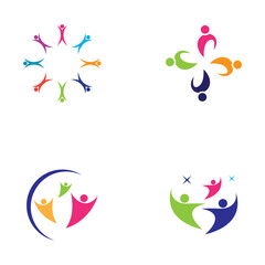 Community, network and social icon design template