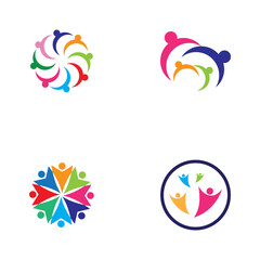 Community, network and social icon design template