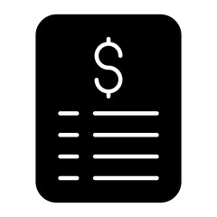 An icon design of bill 