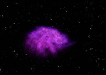 Star field in space and a nebulae