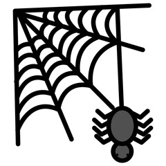 spider and web