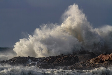 Stormy big wave splash