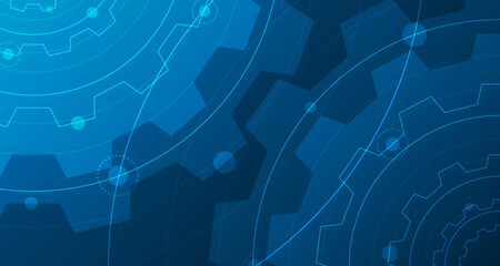 cogwheel style abstract lines and dots connected background Digital Data Connectivity Technology and Big Data Concepts EP.3