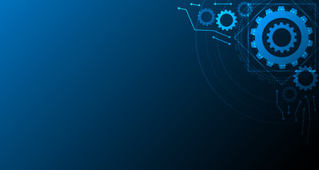 Geomatics Technology Abstract  gear model drives the electronic network of the future.digital data background EP.6