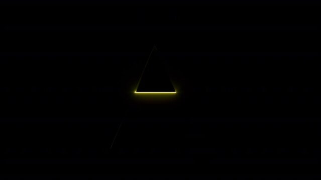 3d A letter in modern style with neon and gold colours. Sing for vj, motion graphics, party in club and brand. Capital letter on alpha channel 