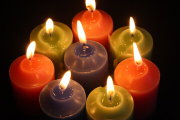 burning candles