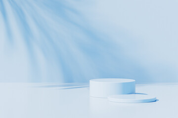 Background 3D scene with podium, minimal product display mock up scene and geometric shape object. 3D Rendering