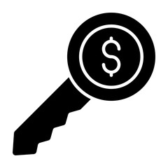 An icon design of financial key