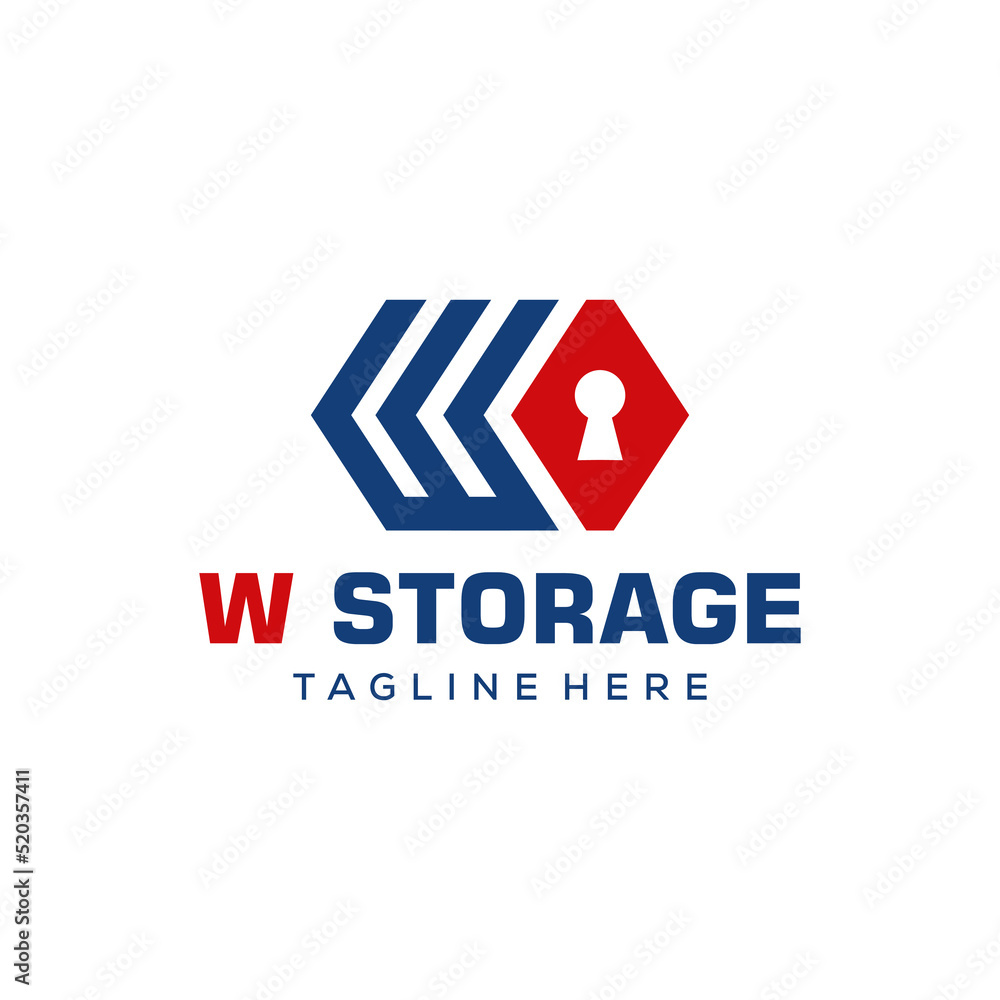 Sticker secure storage logo design creative idea vector design inspiration