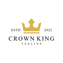 crown king icon logo design  creative vector design inspiration