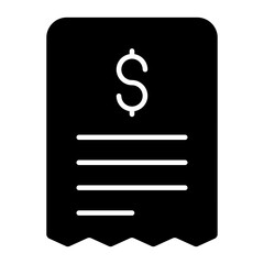 An icon design of bill 