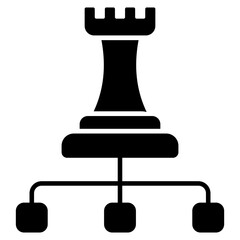 Modern design icon of chess piece