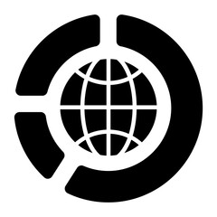 Premium download icon of global chart