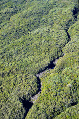 Voie d'eau vue du ciel
