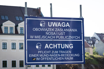 board on sanitary restrictions, coronavirus pandemic, Polish-German border